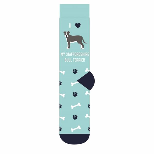 I Heart My Staffordshire Bull Terrier Socks - Size 6 - 9