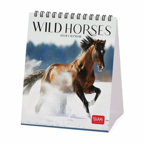 Wild Horses Easel Desk Calendar 2024