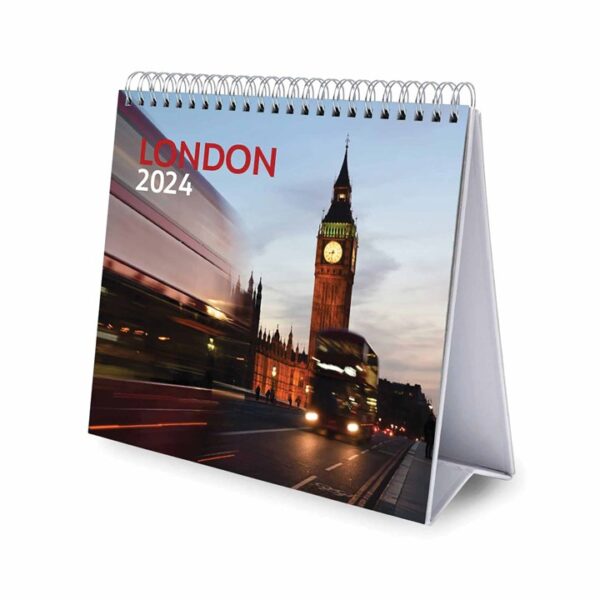 London Easel Desk Calendar 2024